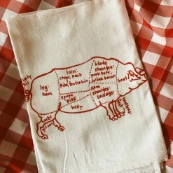 Girls Can Tell Pig Tea Towel