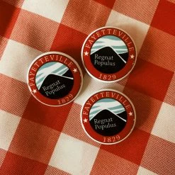 Citysupplyfayetteville Fayetteville Emblem 1" Button Arkansas Razorbacks