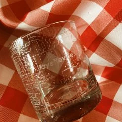 Well Told Gifts For Him Fayetteville, AR Map Rocks Glass