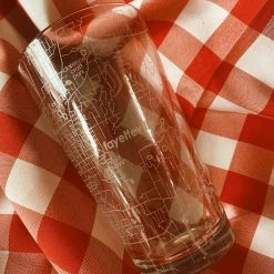 Well Told Fayetteville, AR Map Pint Glass