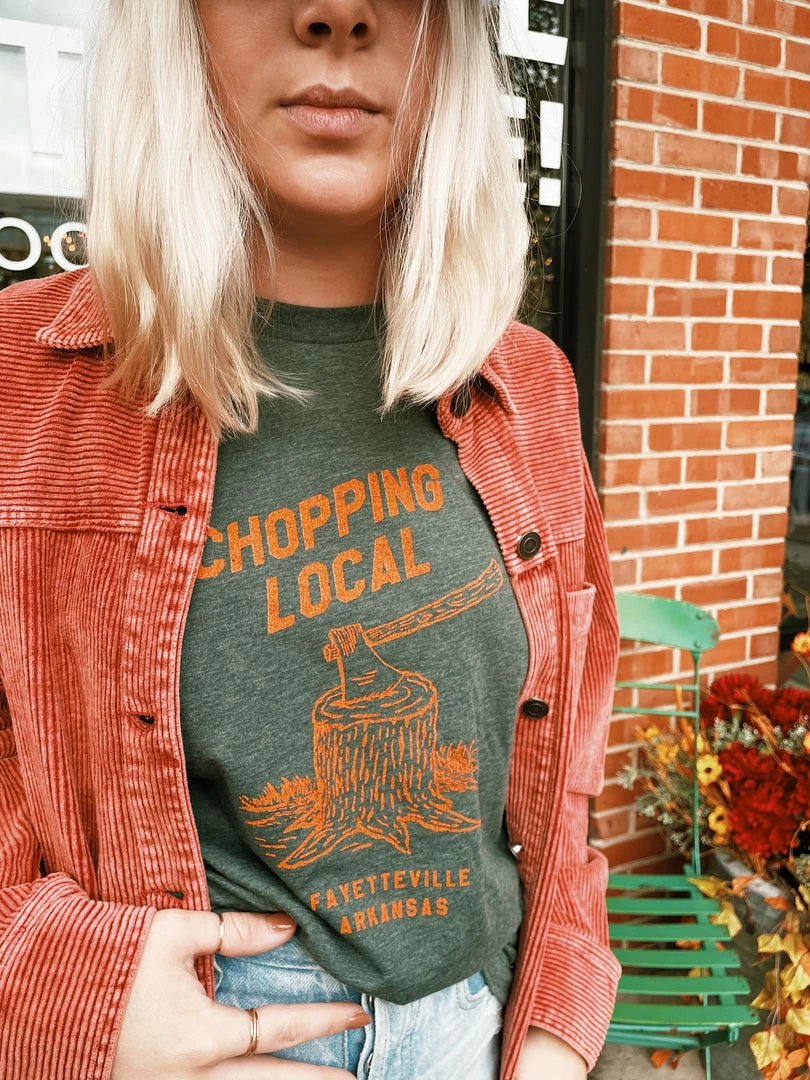 Charlie Southern Gifts For Him Chopping Local Tee - Green/Orange (City Supply Exclusive)