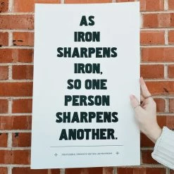 Old Try: Proverbs 27:17 Print - 13x20 The Old Try