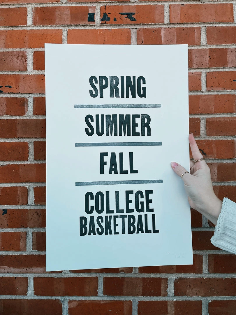 Old Try: College Basketball Season Print - 13x20