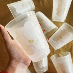 Sip Hip Hooray Magnolia Flower Reusable Cups