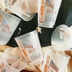 Sip Hip Hooray Rose In The USA Reusable Cups 4th Of July Weekend