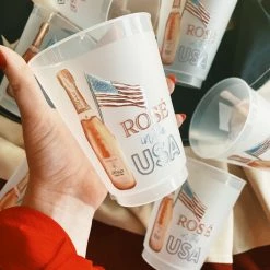 Sip Hip Hooray Rose In The USA Reusable Cups 4th Of July Weekend