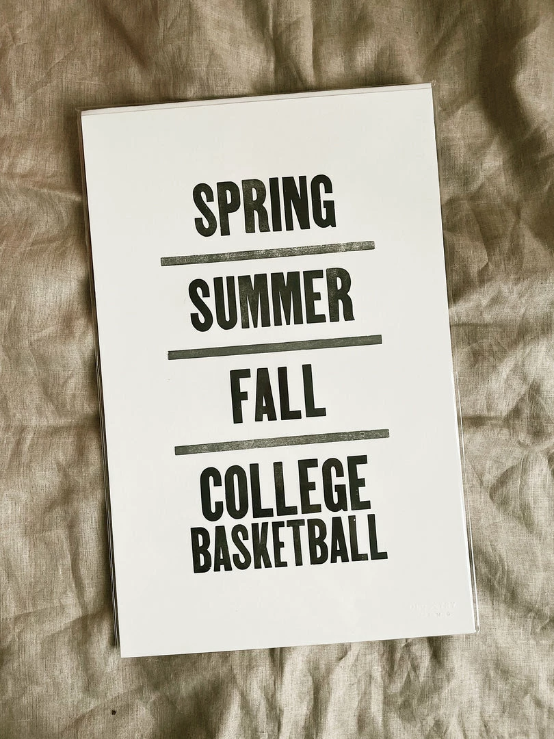 Old Try: College Basketball Season Print - 13x20