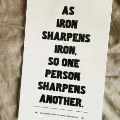 Old Try: Proverbs 27:17 Print - 13x20 The Old Try