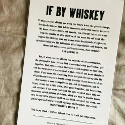 Old Try: If By Whiskey Print - 13x20