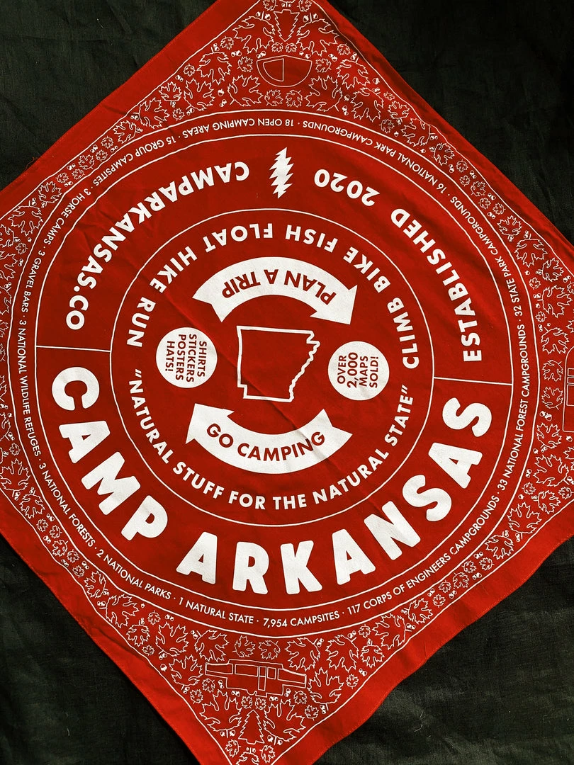 Camp Arkansas: Everyday Bandana - Razorback Red