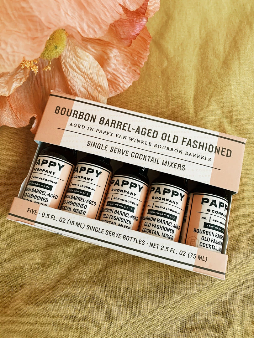 Pappy & Company Pappy & Co: Bourbon Barrel-aged Old Fashioned Mix: Single Serve 5-pack