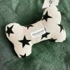 The Foggy Dog Black Stars Dog Bone Squeaky Toy