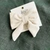The Foggy Dog Pets Ivory Velvet Lady Dog Bow - Small