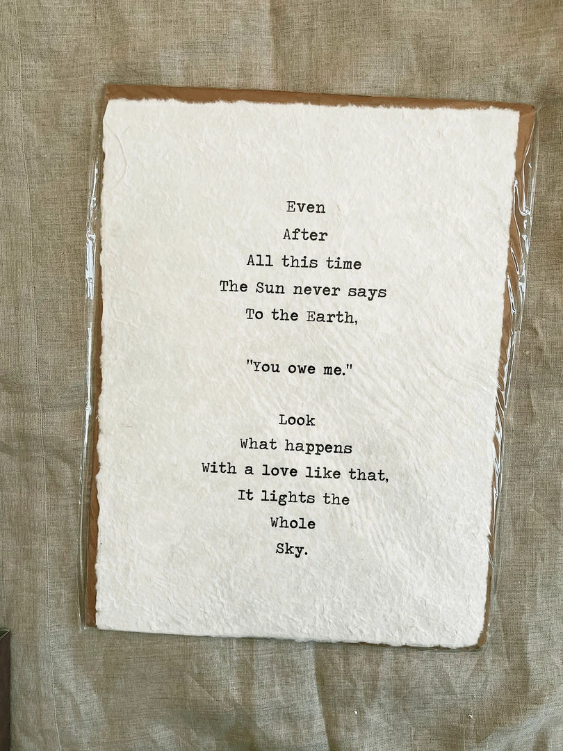 Sugarboo Co Gifts For Baby Sugarboo & Co: Handmade Print - Even After All This Time