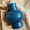 Creative Co-op Funky Stoneware Navy Vase Decor