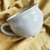Creative Co-op White Stoneware Cup With Handle Kitchenware