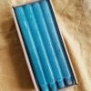 Creative Co-op Set Of 12 Blue Taper Candles