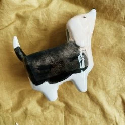 Creative Co-op Ceramic Dog Planter