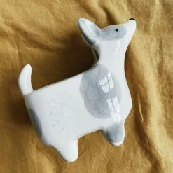 Creative Co-op Ceramic Dog Planter