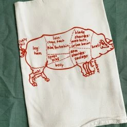 Girls Can Tell Pig Tea Towel