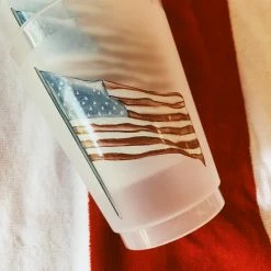 Sip Hip Hooray American Flag Watercolor Reusable Cups