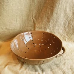 Creative Co-op Stoneware Colander With Handles (PICK UP ONLY) Hostess Gifts