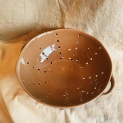 Creative Co-op Stoneware Colander With Handles (PICK UP ONLY) Hostess Gifts