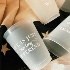 Sip Hip Hooray Life Is One Long Weekend Reusable Cups