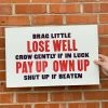 Old Try: Brag Little Print - 13x20