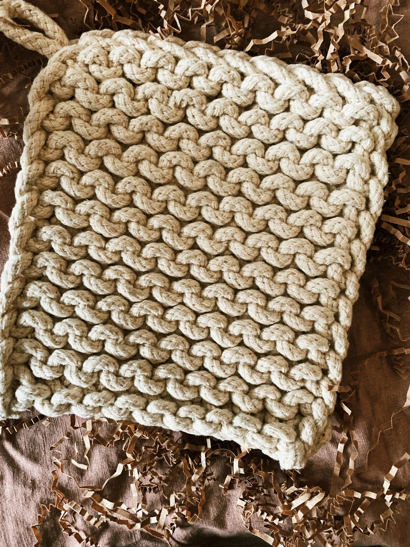 CREATIVE COOP Crocheted Pot Holder - Cream Kitchenware