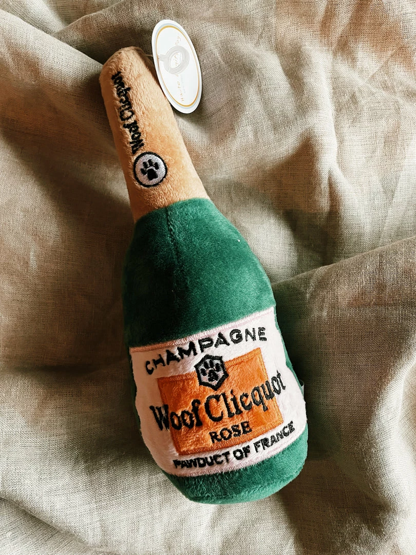 Haute Diggity Dog Woof Clicquot Rose' Champagne Bottle - Large 2022 Graduation