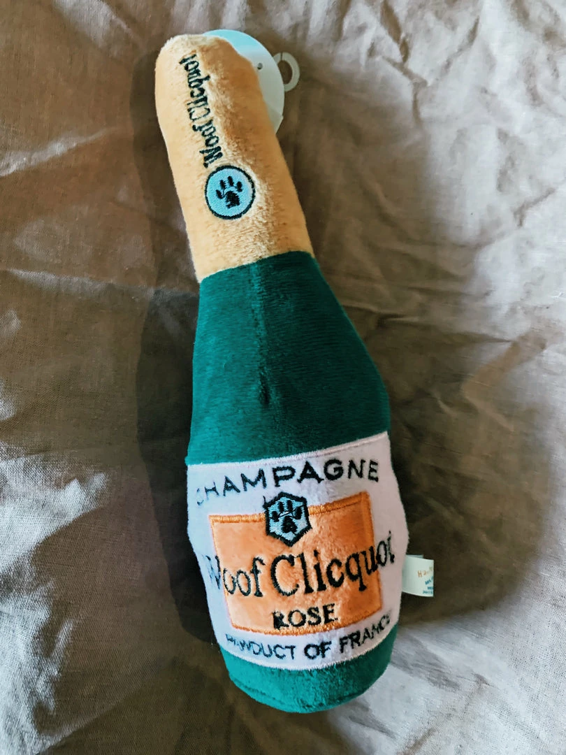 Haute Diggity Dog Woof Clicquot Rose' Champagne Bottle - Large 2022 Graduation