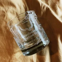 Well Told Bourbon Trail Map Rocks Glass