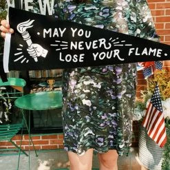 Oxford Pennant: May You Never Loose Your Flame Pennant