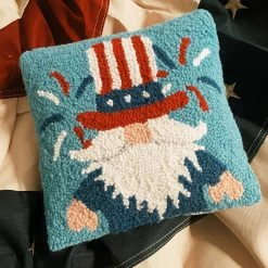 Peking Handicraft Patriotic Gnome Hook Pillow 4th Of July Weekend