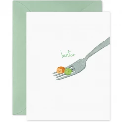 E Frances Paper Besties Peas & Carrot Greeting Card