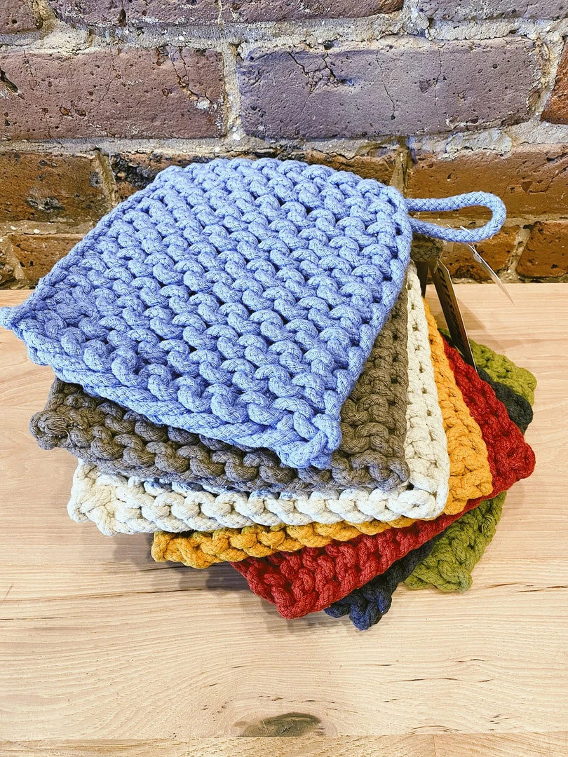 CREATIVE COOP Crocheted Pot Holder - Cream Kitchenware
