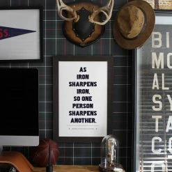 Old Try: Proverbs 27:17 Print - 13x20 The Old Try