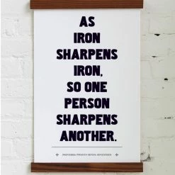 Old Try: Proverbs 27:17 Print - 13x20 The Old Try