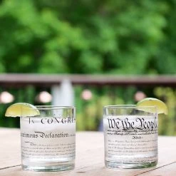 Well Told Declaration Of Independence Rocks Glass