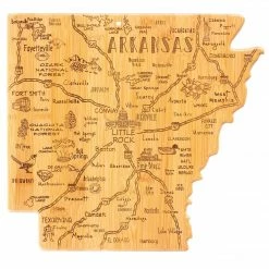 Totally Bamboo Arkansas Map Serving Board Hostess Gifts