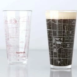 Well Told University Of Arkansas Campus Map Pint Pair