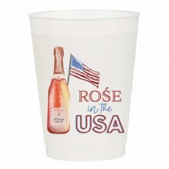 Sip Hip Hooray Rose In The USA Reusable Cups 4th Of July Weekend