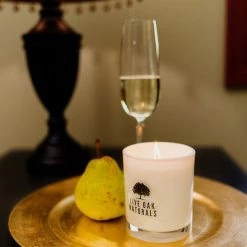 Gifts For Her Live Oak Naturals: Champagne Pear Candle