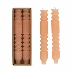 Creative Co-op Totem Taper Candles - Citrus Decor