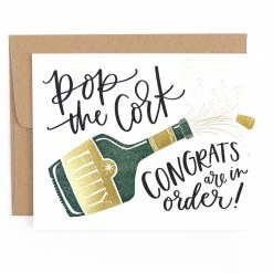 1canoe2 | One Canoe Two Paper Co. Congrats Champagne Letterpress Card 2022 Graduation
