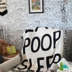 Calhoun & Co. Calhoun & Co: Eat Poop Sleep Blanket