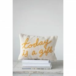 Creative Co-op Today Is A Gift Pillow