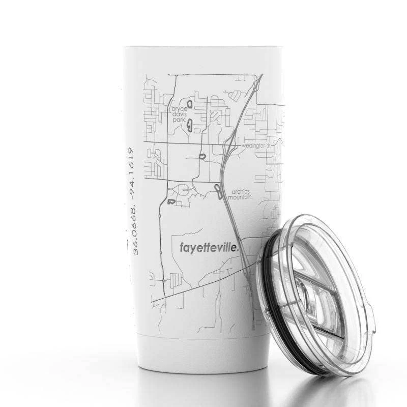 Well Told Fayetteville, AR Map Insulated Tumbler