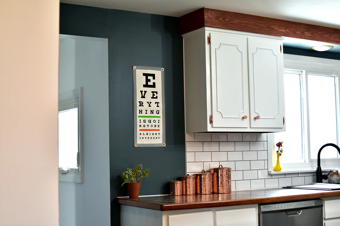 Oxford Pennant: Everything Is Going To Be Alright In The End Eye Chart Camp Flag